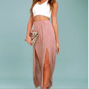 Guide Me Home Blush Pink Maxi Skirt